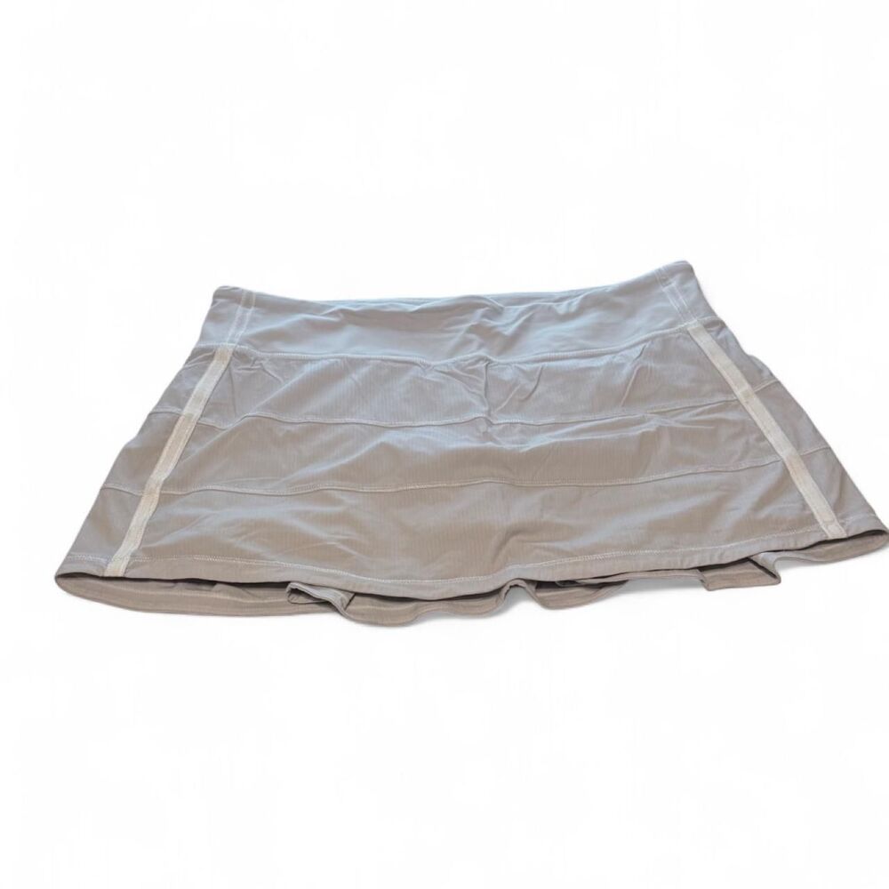 Lululemon Pace Setter Tennis Skirt Light Grey Size 10